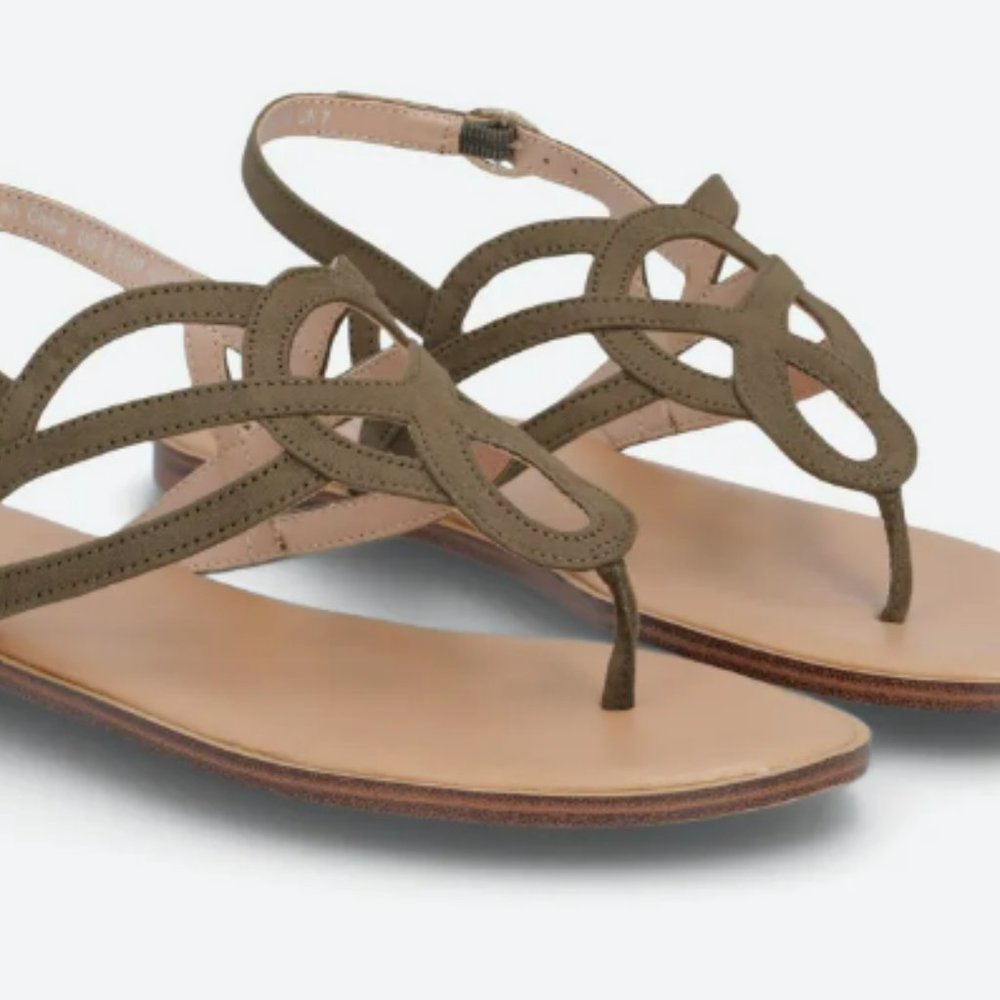 Market & Spruce "Irene" Strappy Sandals – Olive